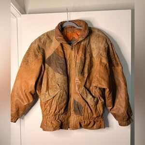 Vintage Patchwork Leather Jacket